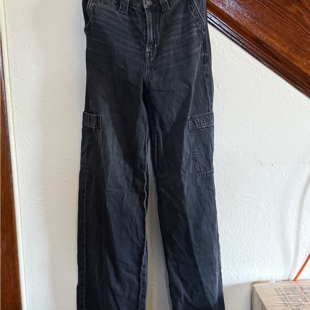 American Eagle Outfitters Charcoal Cargo Jeans